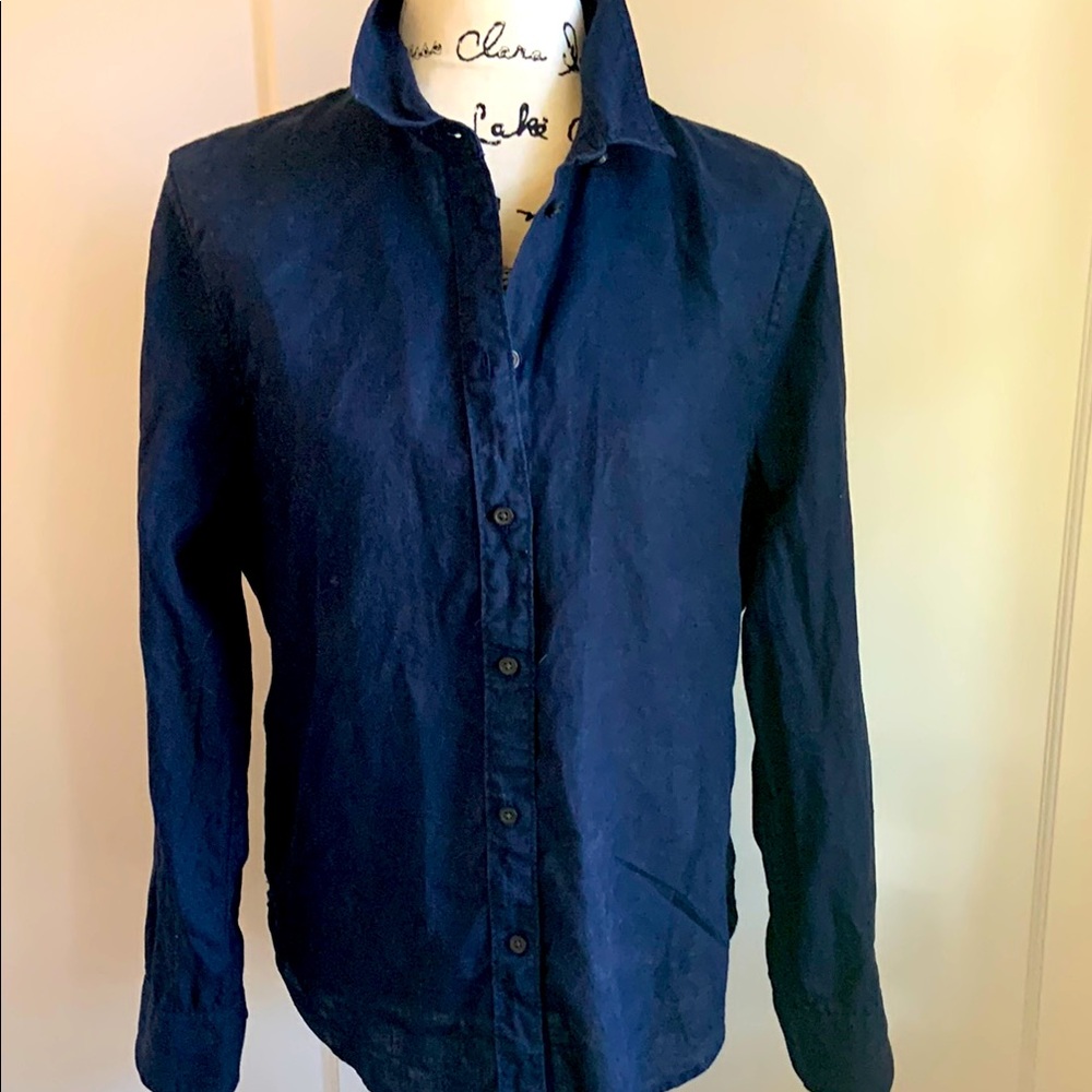 J. Crew Navy Blue Button-Down Shirt